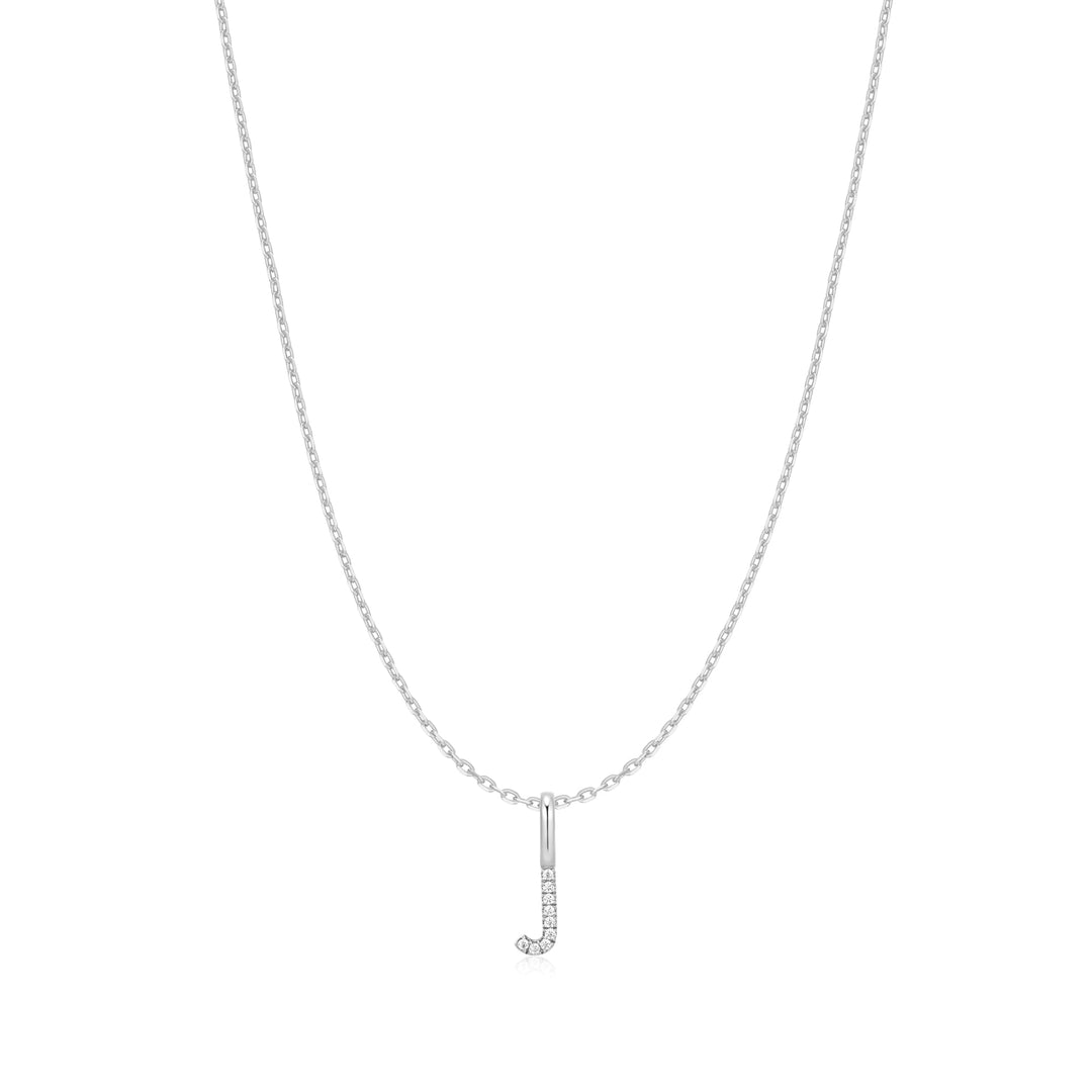 Ania Haie Silver Letter J Initial Necklace - B &amp; S Lyncris Jewellers