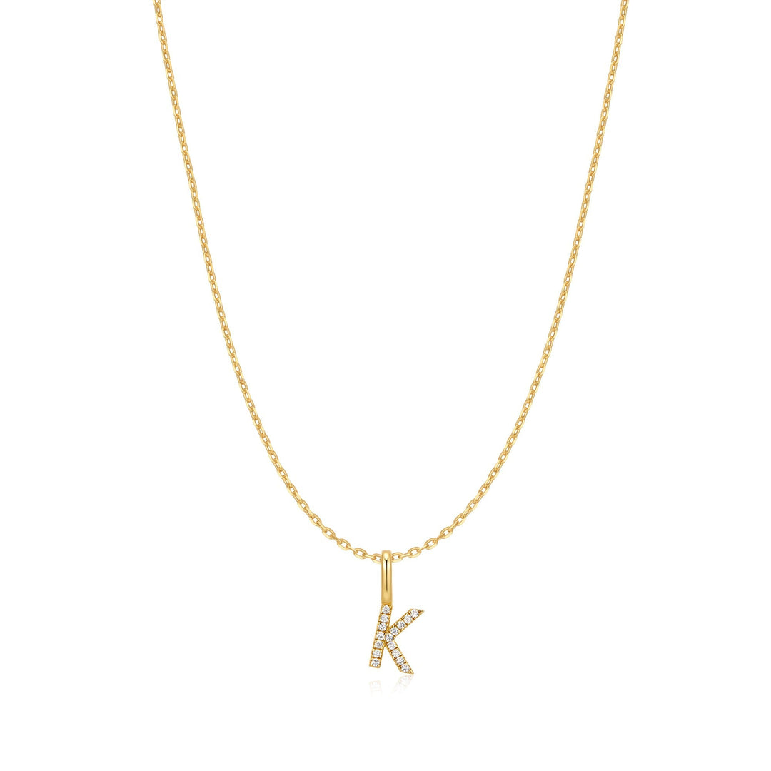 Ania Haie Gold Letter K Initial Necklace - B &amp; S Lyncris Jewellers