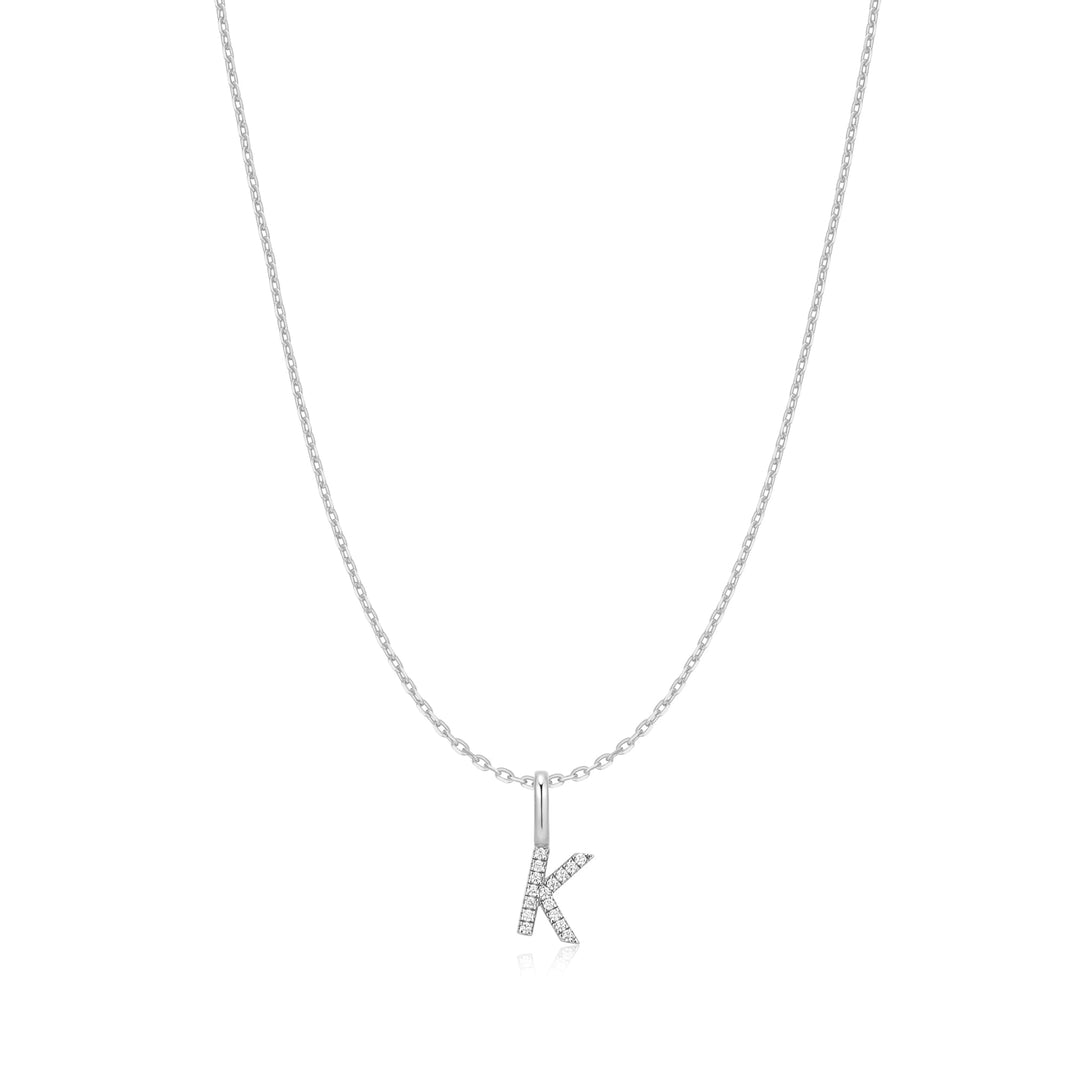 Ania Haie Silver Letter K Initial Necklace - B &amp; S Lyncris Jewellers