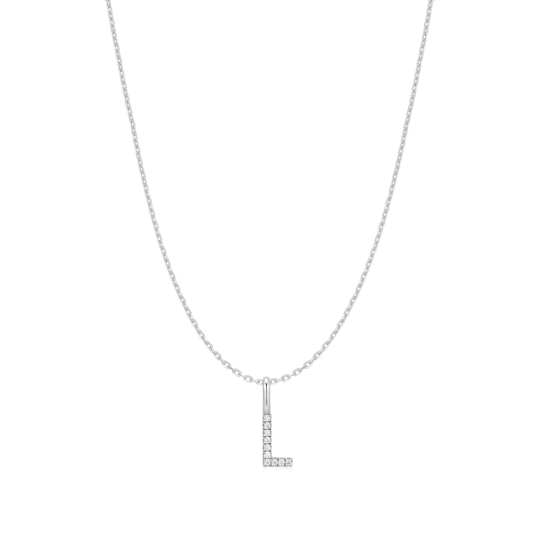 Ania Haie Silver Letter L Initial Necklace - B &amp; S Lyncris Jewellers