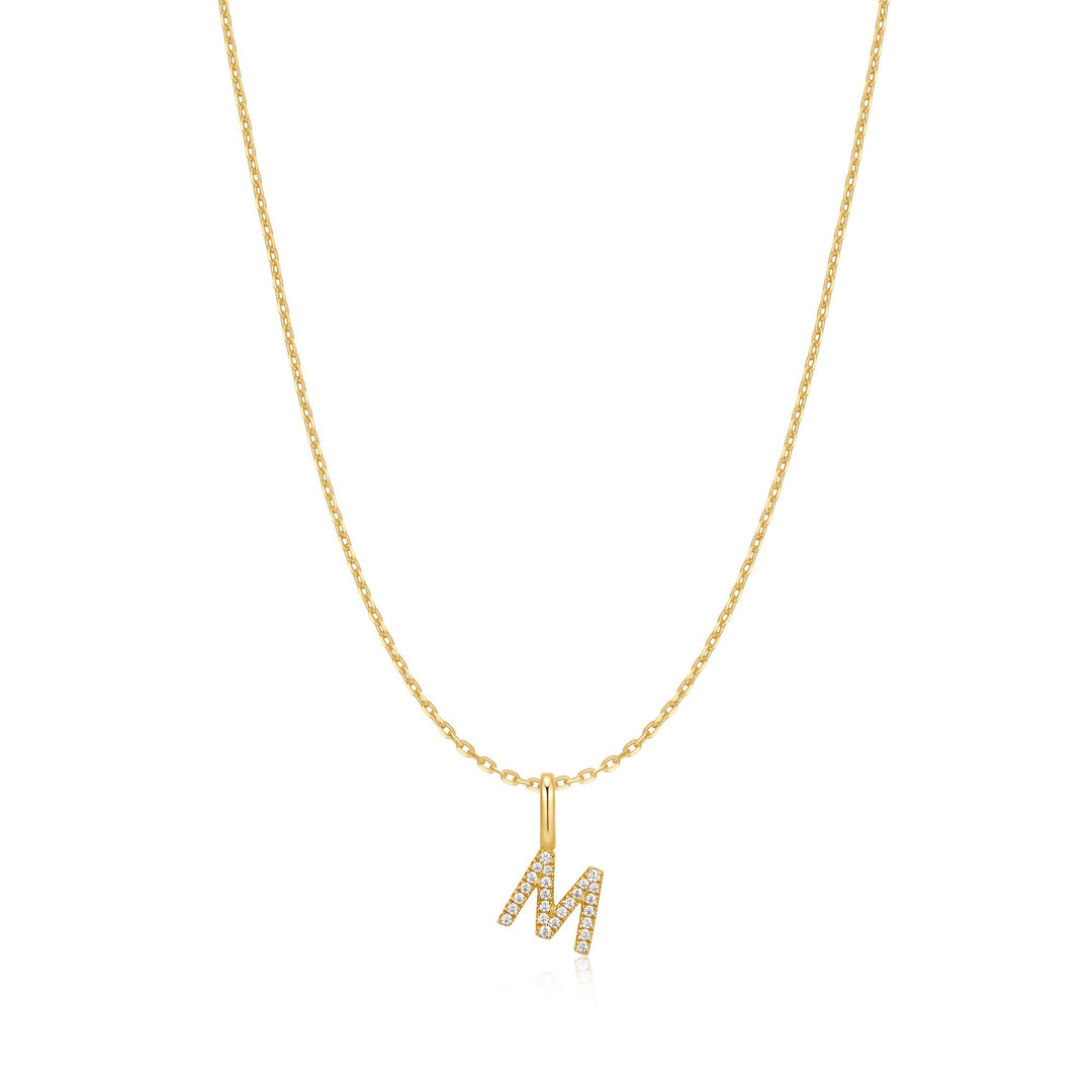 Ania Haie Gold Letter M Initial Necklace - B &amp; S Lyncris Jewellers