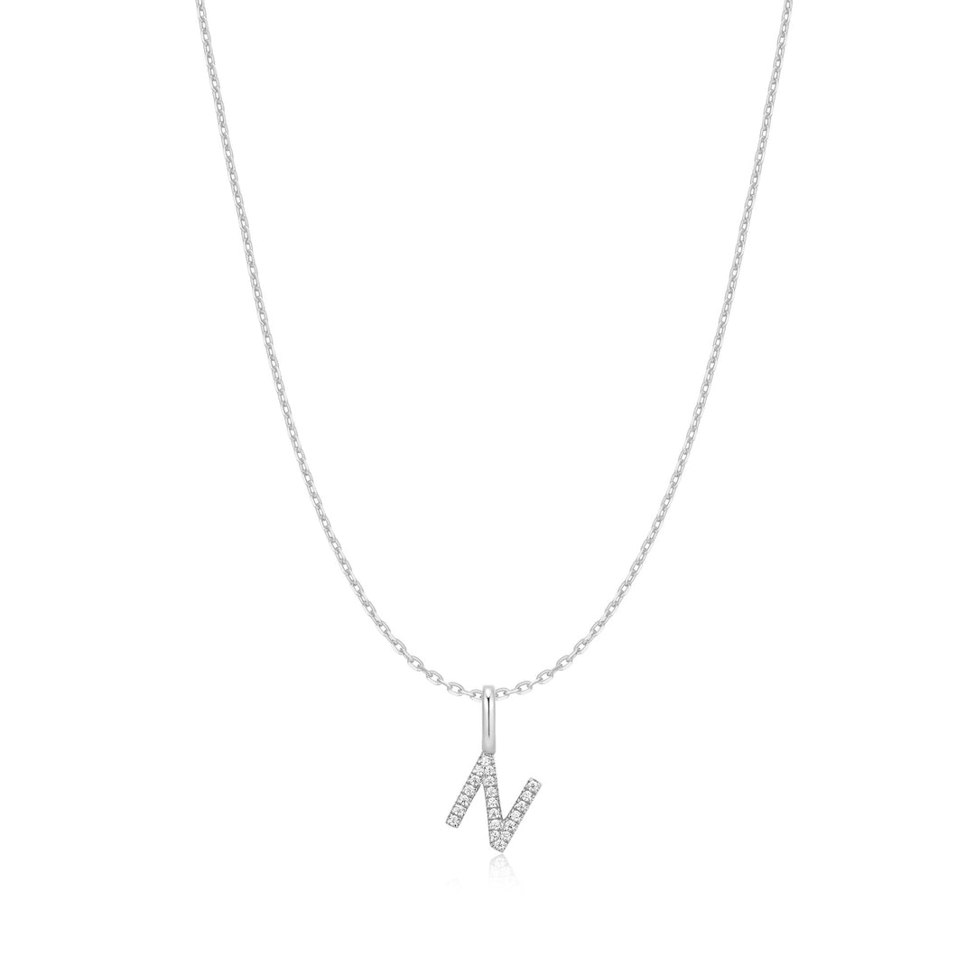 Ania Haie Silver Letter N Initial Necklace - B &amp; S Lyncris Jewellers