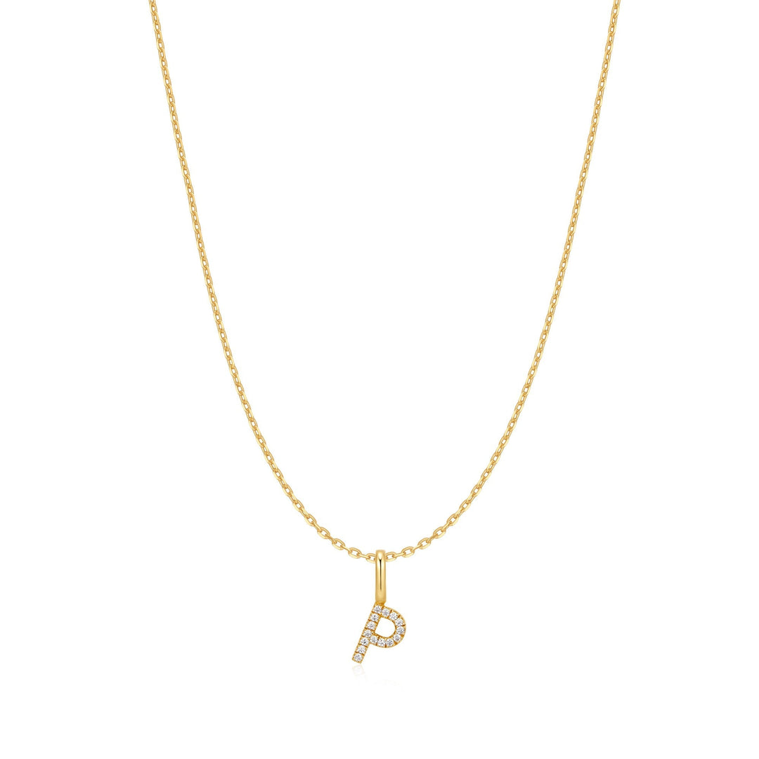 Ania Haie Gold Letter P Initial Necklace - B &amp; S Lyncris Jewellers
