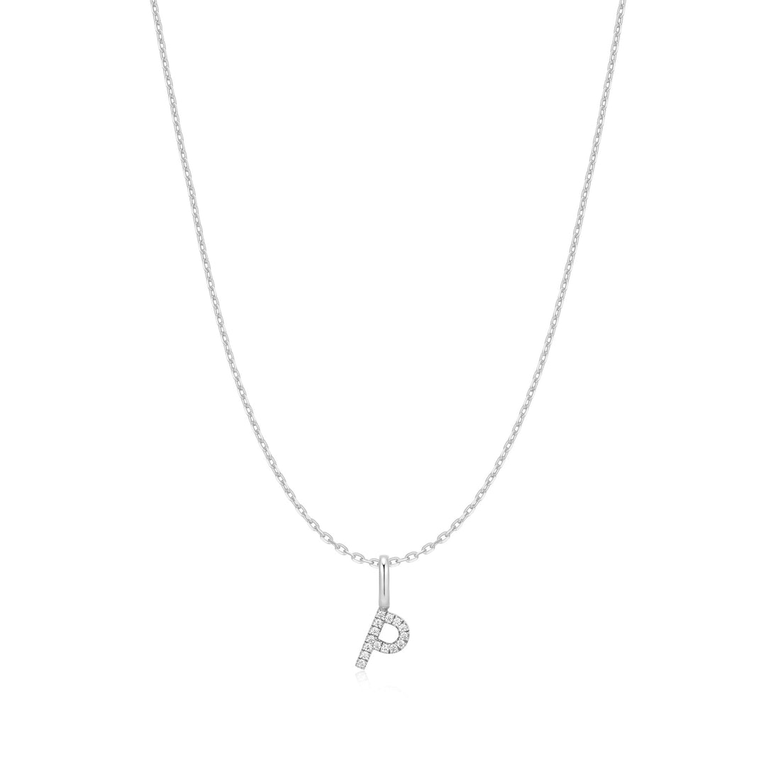 Ania Haie Silver Letter P Initial Necklace - B &amp; S Lyncris Jewellers