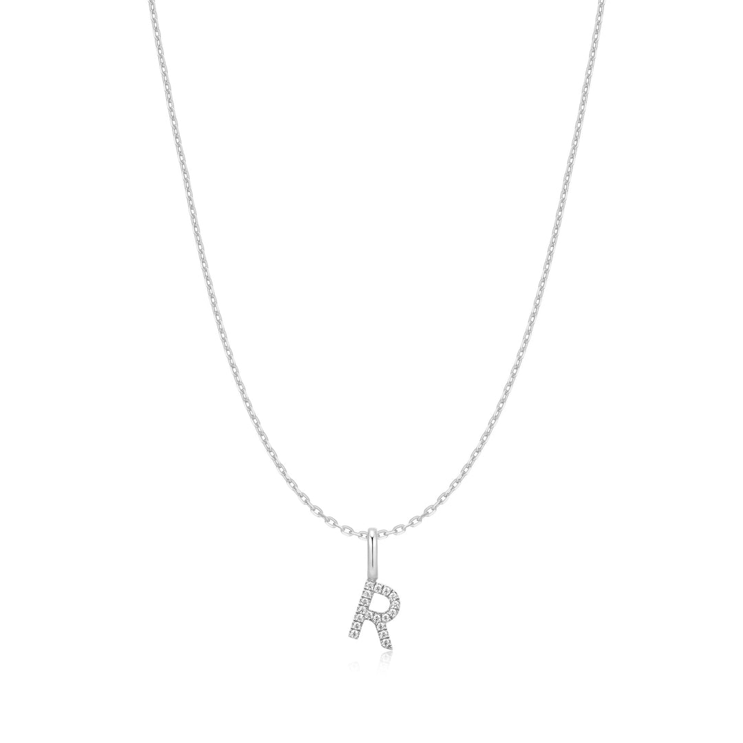 Ania Haie Silver Letter R Initial Necklace - B &amp; S Lyncris Jewellers