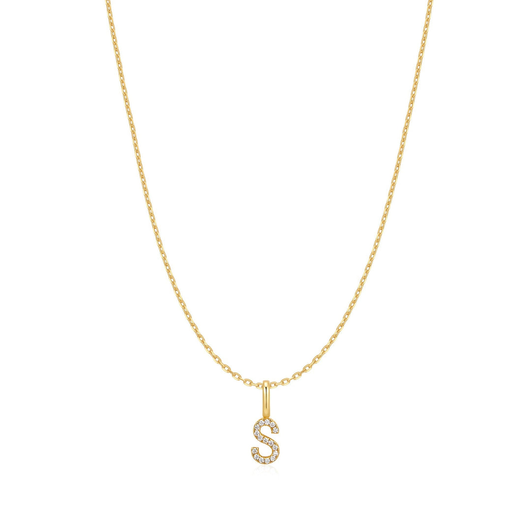 Ania Haie Gold Letter S Initial Necklace - B &amp; S Lyncris Jewellers