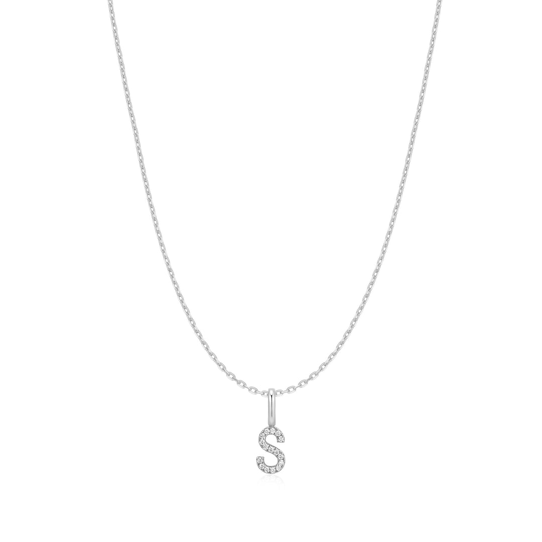Ania Haie Silver Letter S Initial Necklace - B &amp; S Lyncris Jewellers