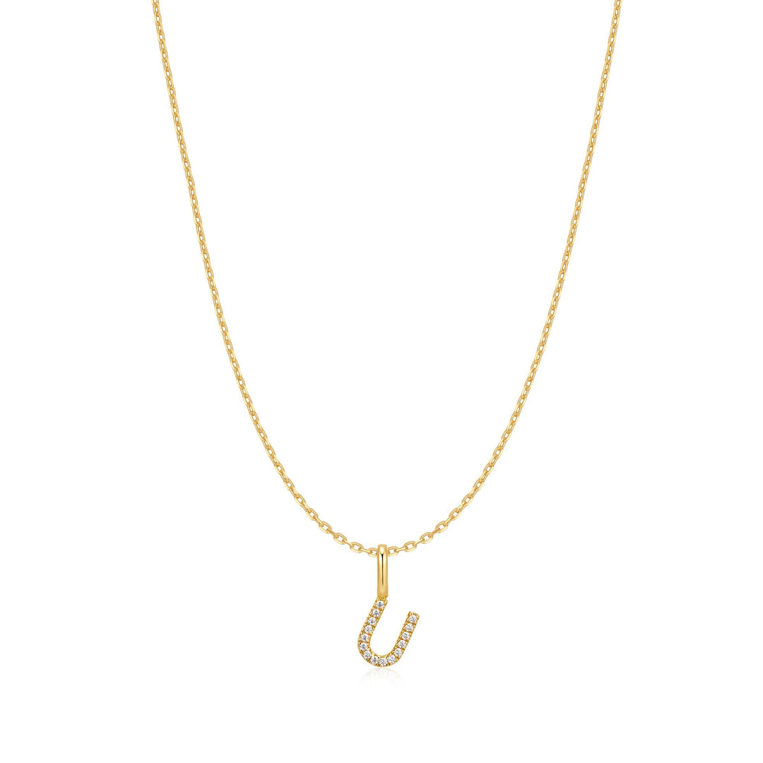 Ania Haie Gold Letter U Initial Necklace - B &amp; S Lyncris Jewellers