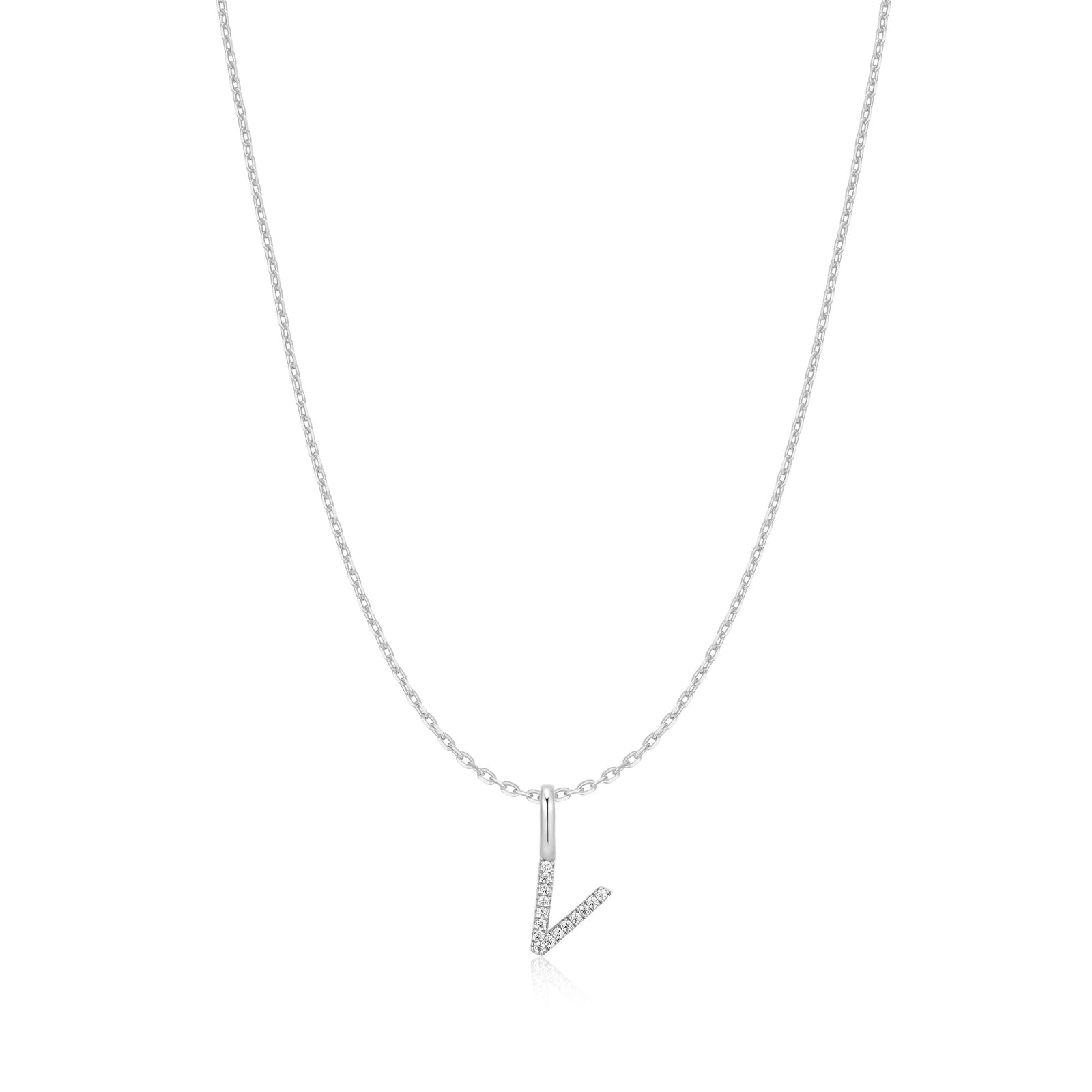 Ania Haie Silver Letter V Initial Necklace - B & S Lyncris Jewellers