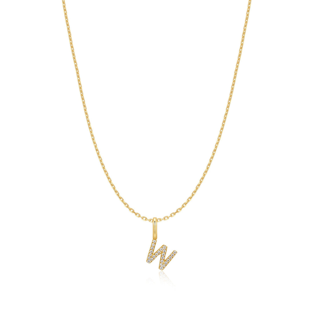 Ania Haie Gold Letter W Initial Necklace - B &amp; S Lyncris Jewellers