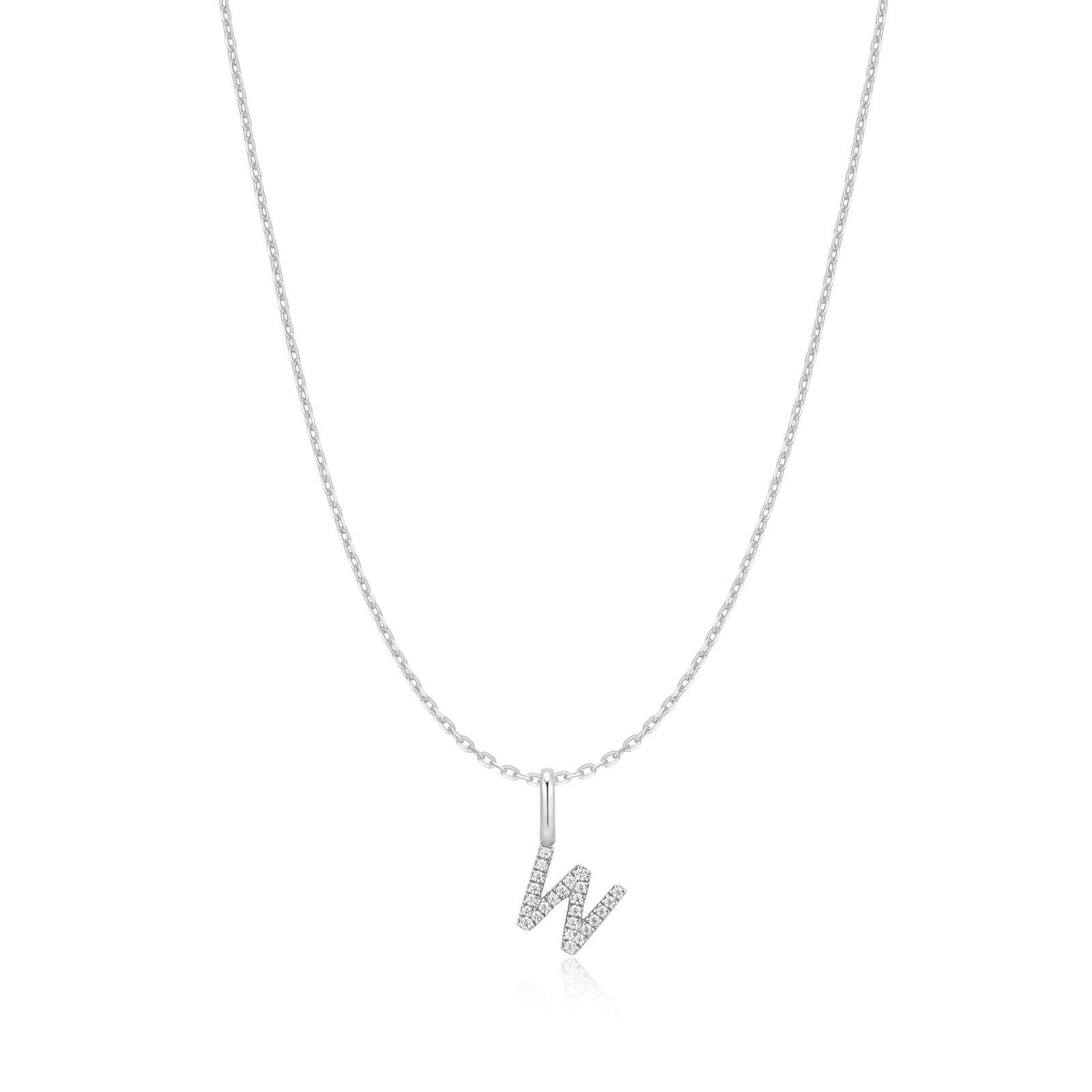 Ania Haie Silver Letter W Initial Necklace - B & S Lyncris Jewellers