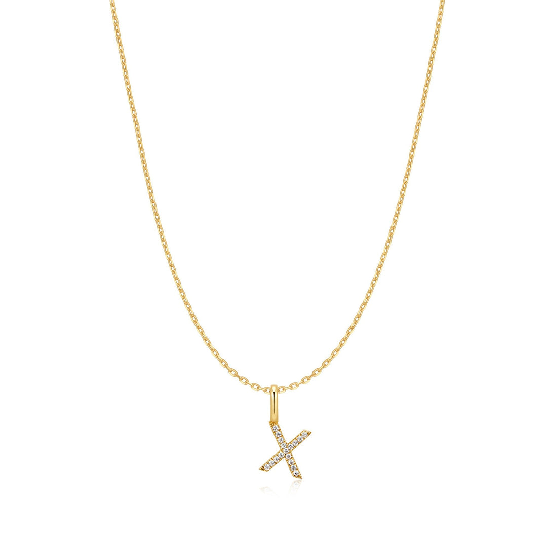 Ania Haie Gold Letter X Initial Necklace - B &amp; S Lyncris Jewellers