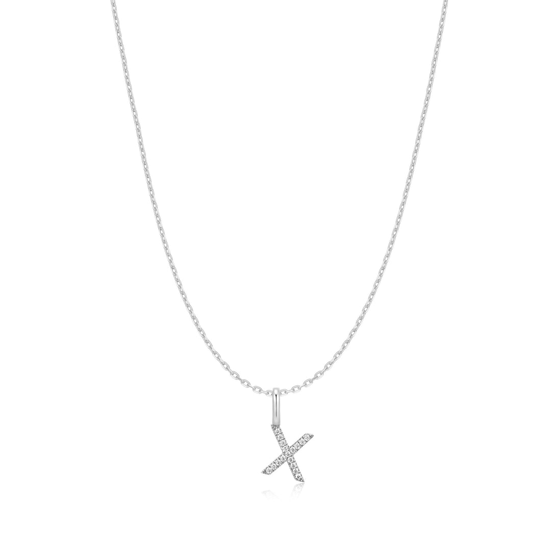 Ania Haie Silver Letter X Initial Necklace - B &amp; S Lyncris Jewellers