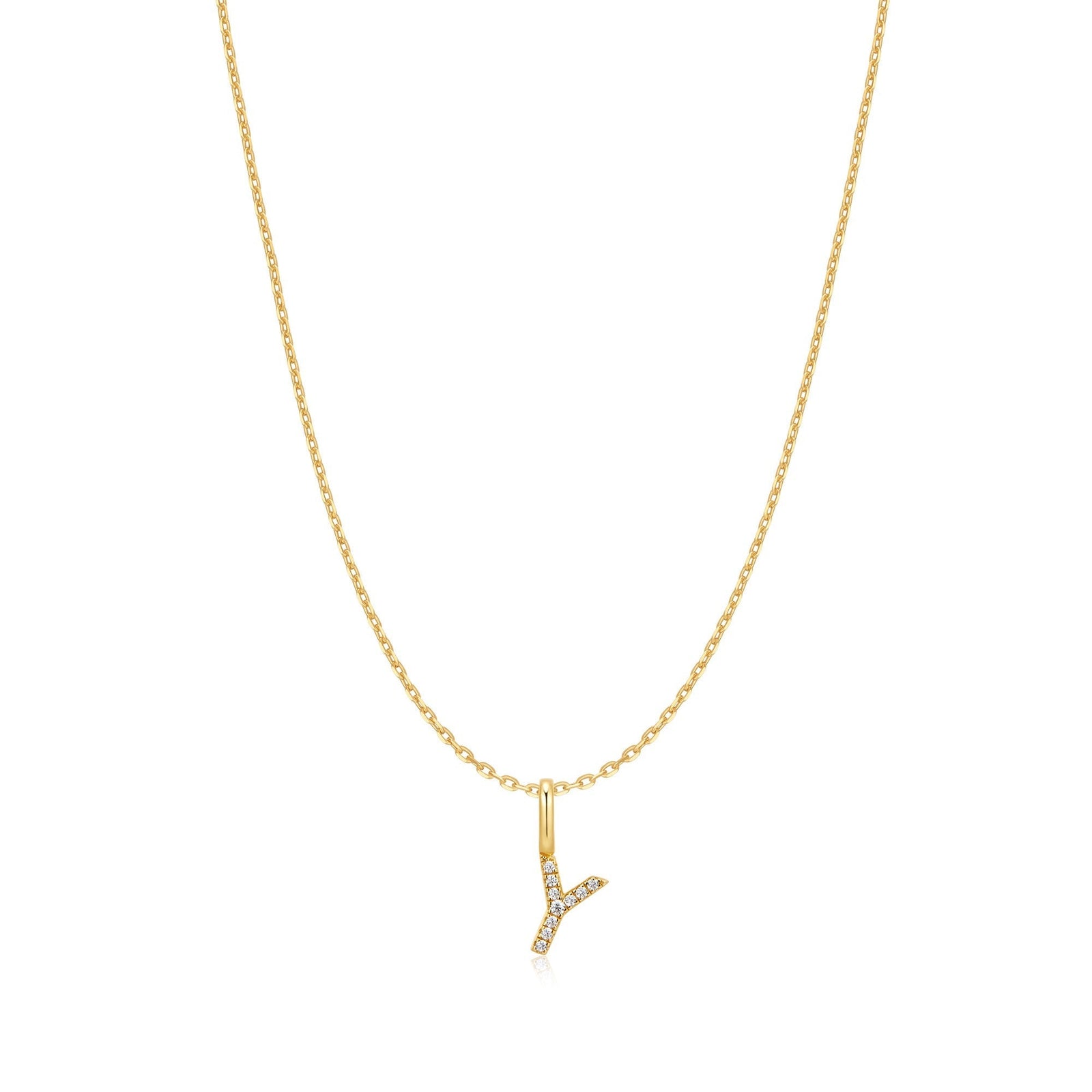 Ania Haie Gold Letter Y Initial Necklace - B & S Lyncris Jewellers