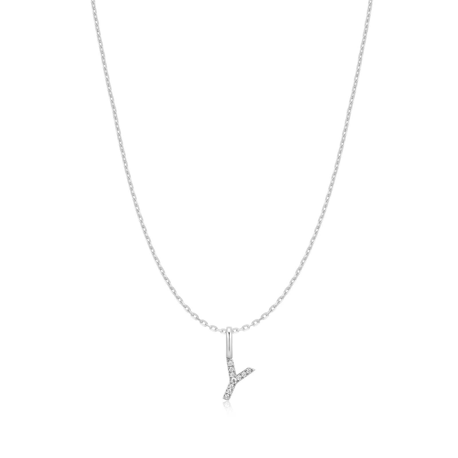 Ania Haie Silver Letter Y Initial Necklace - B & S Lyncris Jewellers