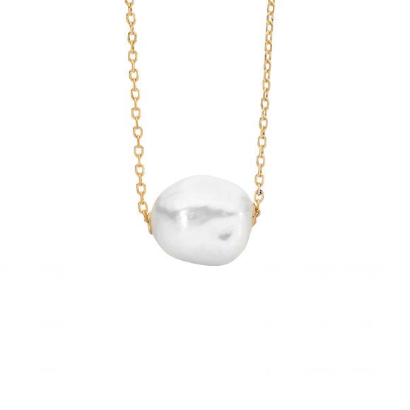 Ellani Gold Plated Pearl Necklace