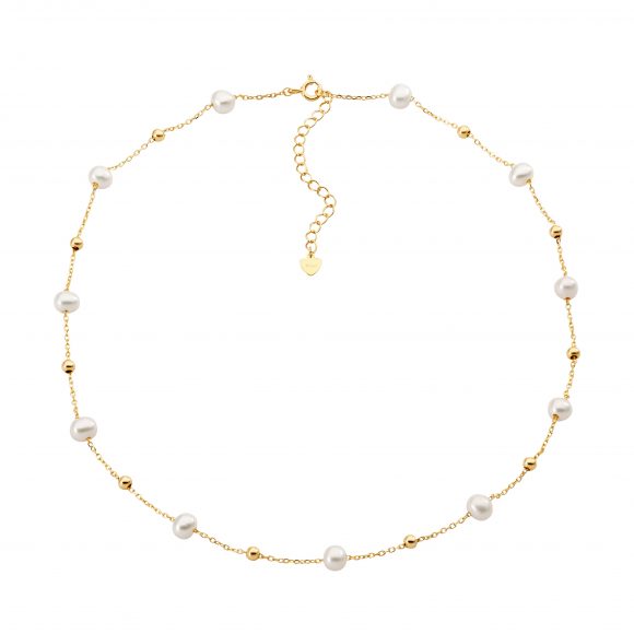 Ellani Gold Plated Pearl Necklace