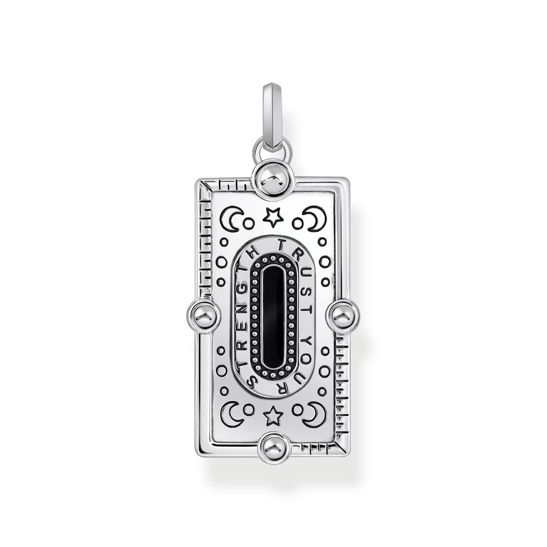 THOMAS SABO Cosmic Pendant with A Snake, Black Cold Enamel and Various Stones
