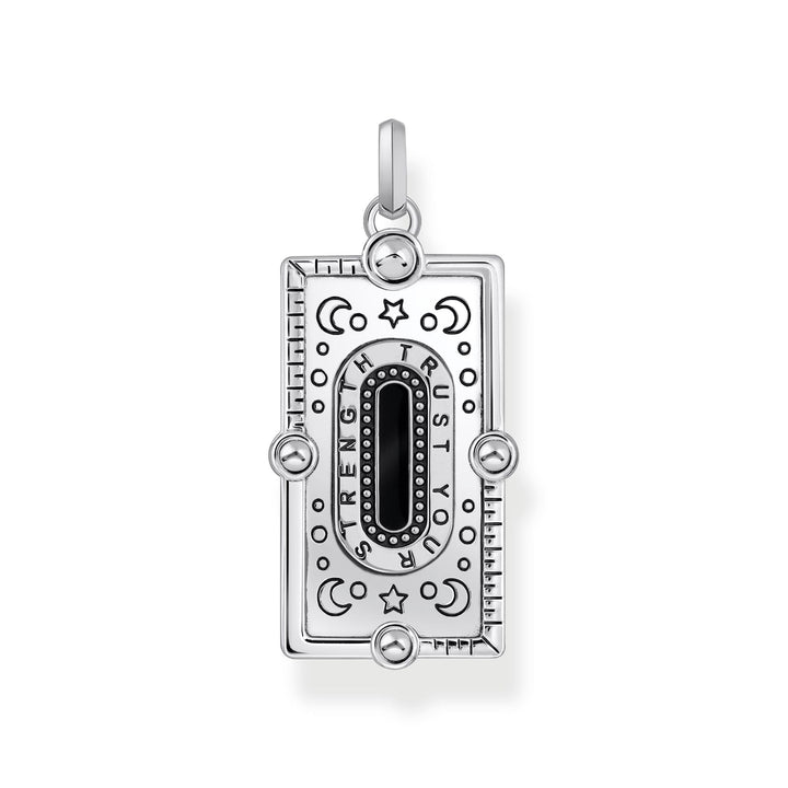 THOMAS SABO Cosmic Pendant with A Snake, Black Cold Enamel and Various Stones