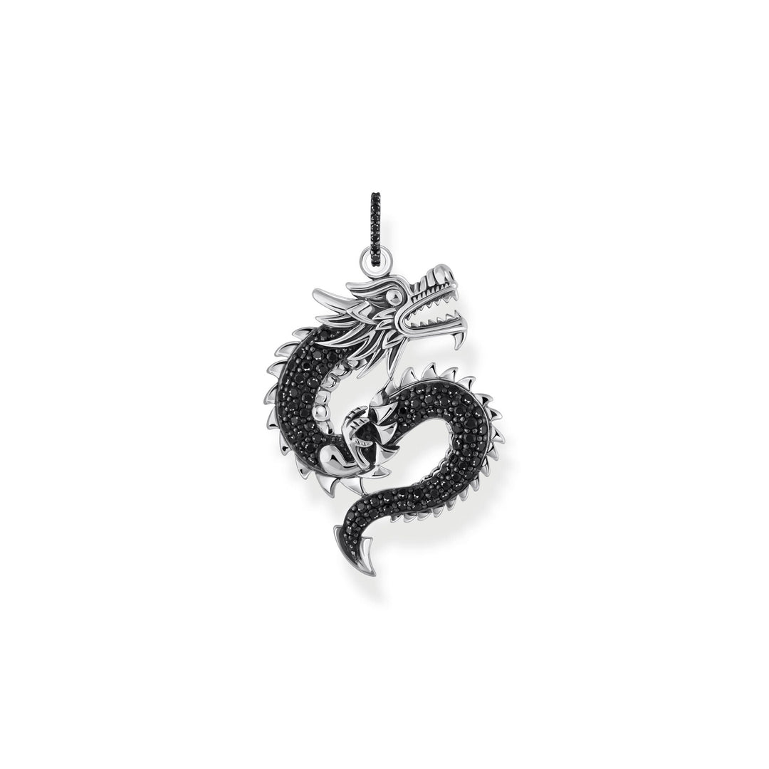 THOMAS SABO Dragon pendant with black zirconia - B &amp; S Lyncris Jewellers