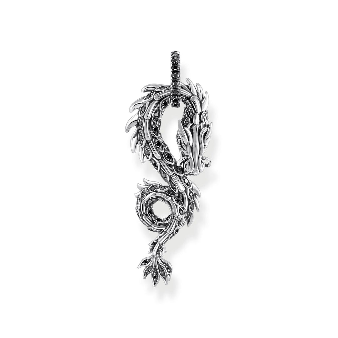 THOMAS SABO Dragon pendant with black zirconia large - B &amp; S Lyncris Jewellers