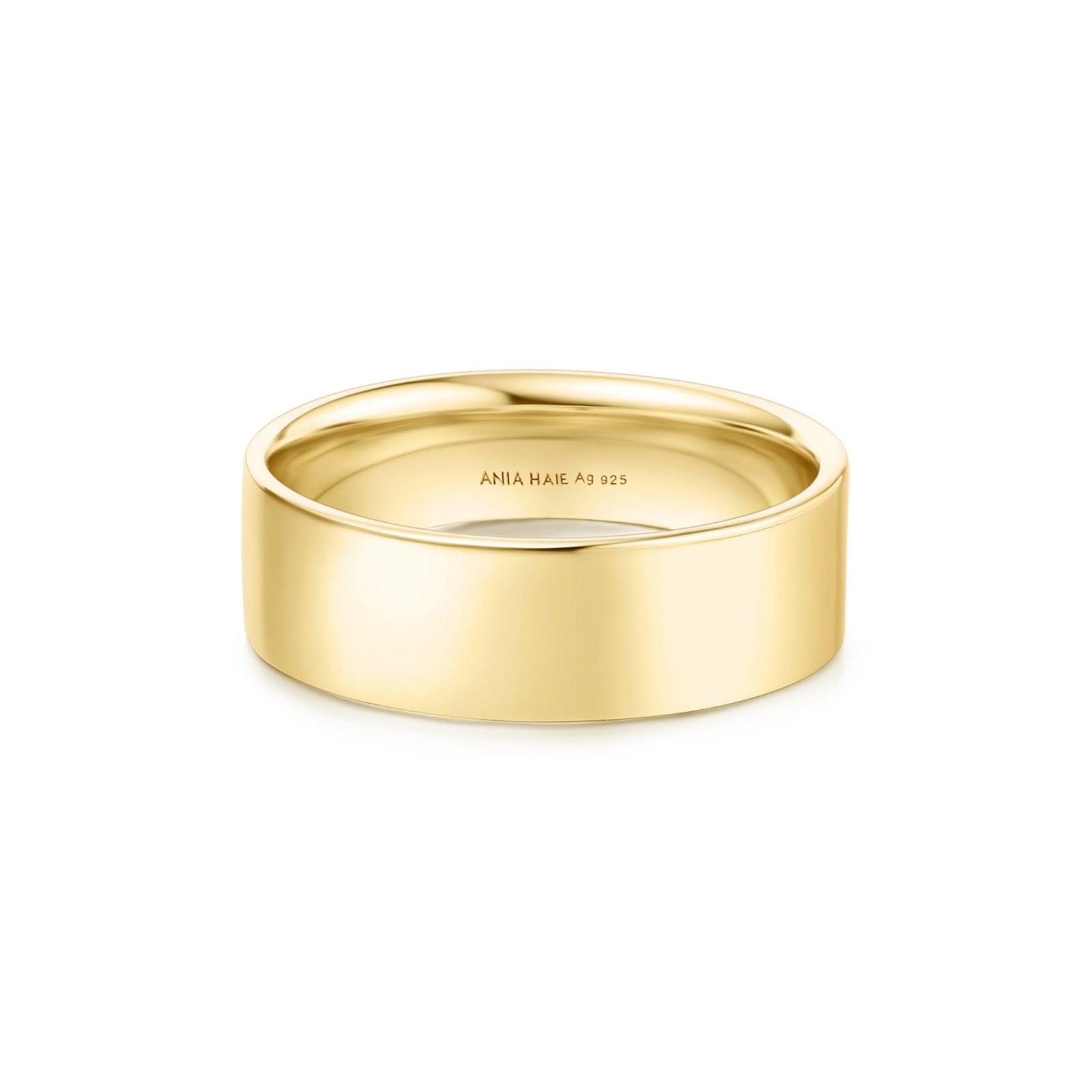 Ania Haie Gold Smooth Band 6mm - B & S Lyncris Jewellers