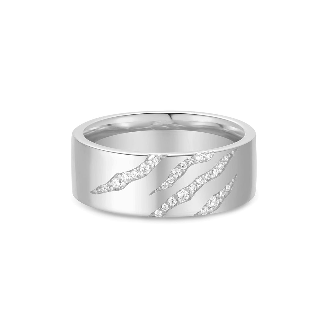 Ania Haie Silver Tiger Stripe Band - B &amp; S Lyncris Jewellers
