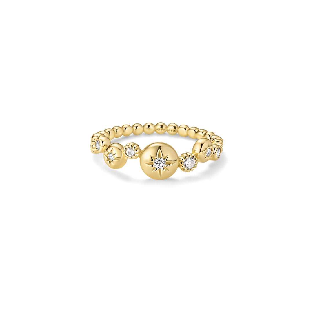 Ania Haie Gold Starburst Zig-Zag Beaded Ring - B & S Lyncris Jewellers