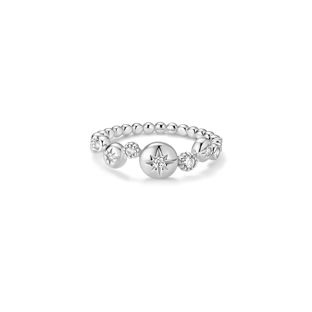 Ania Haie Silver Starburst Zig-Zag Beaded Ring - B &amp; S Lyncris Jewellers