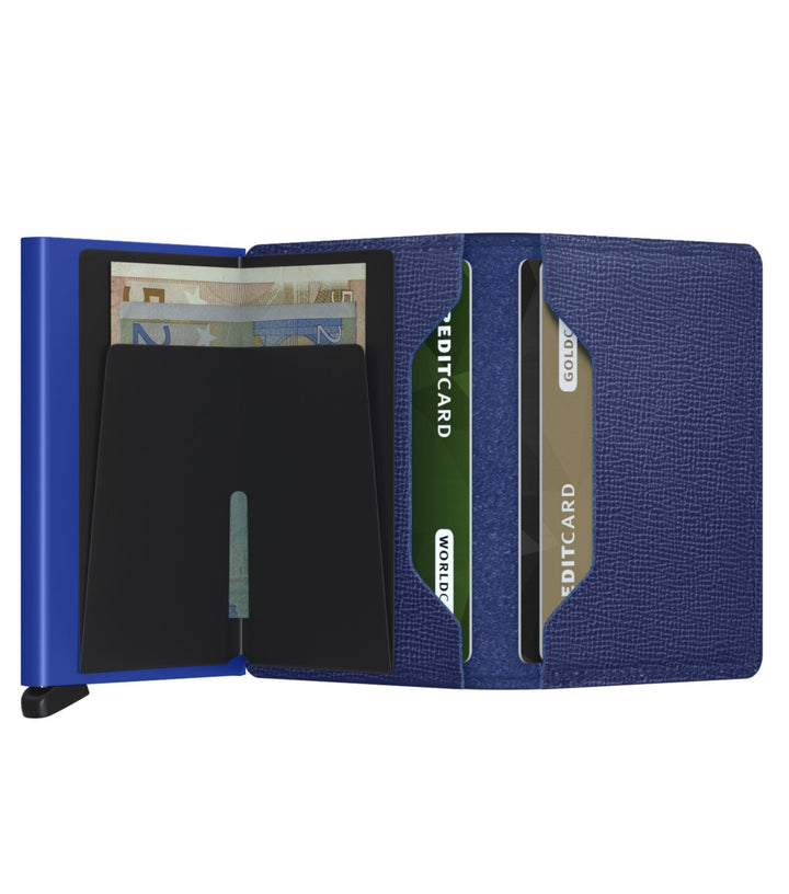 SECRID Slimwallet Crisple Cobalt Blue Leather RFID SC9678