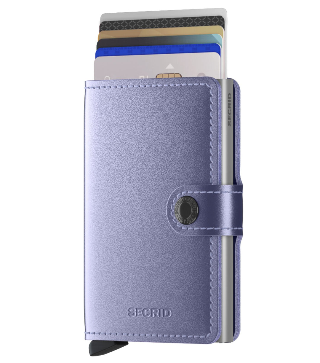 SECRID Miniwallet Metallic Lilac Leather RFID