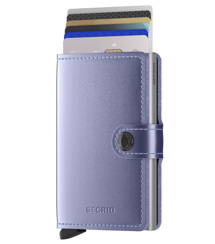 SECRID Miniwallet Metallic Lilac Leather RFID