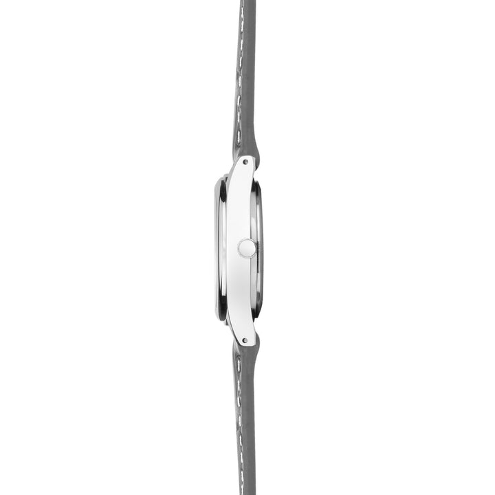 Sekonda Womens Evans White Dial Grey Leather Strap 25mm Watch