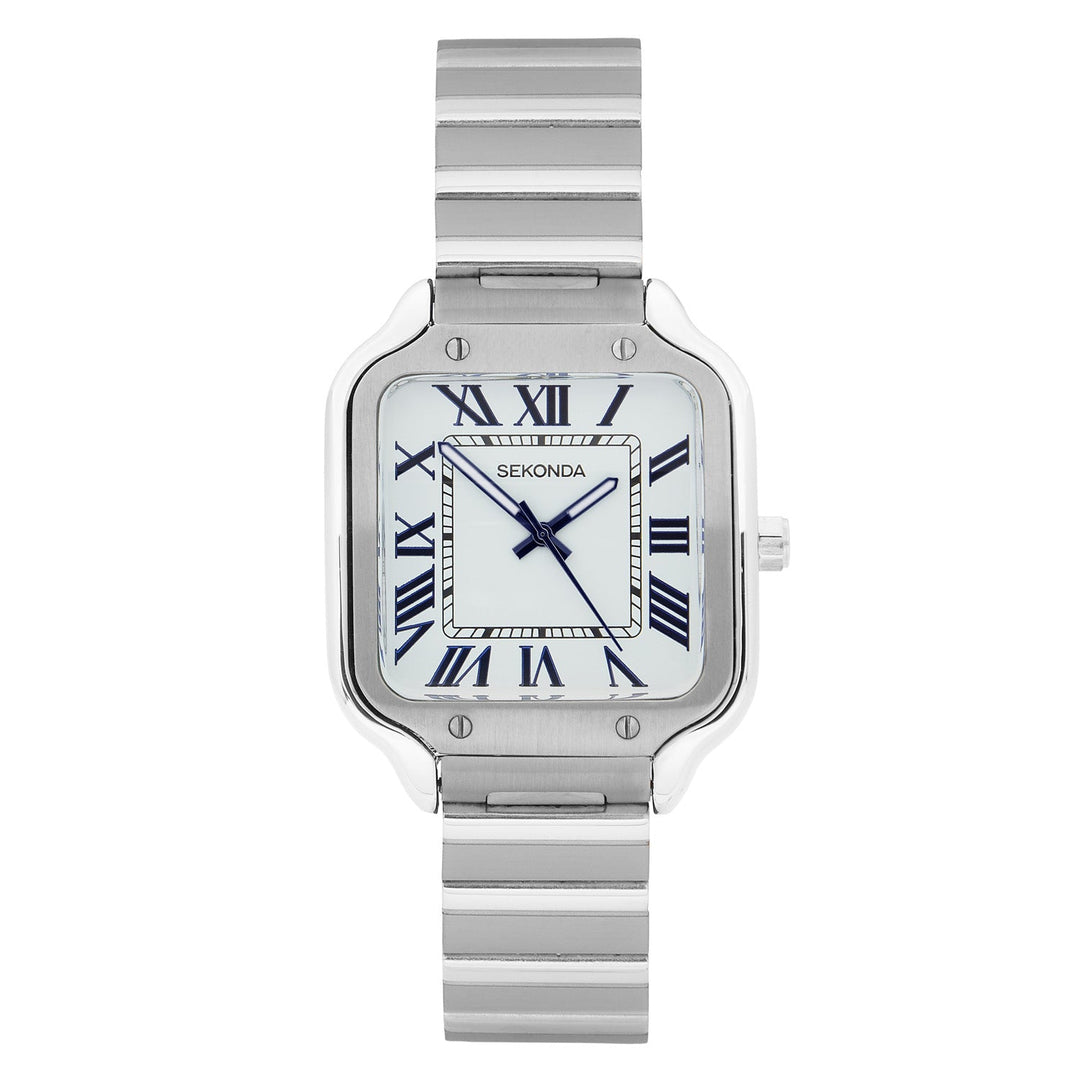 Sekonda Rene White Dial 29mm Womens Watch Silver