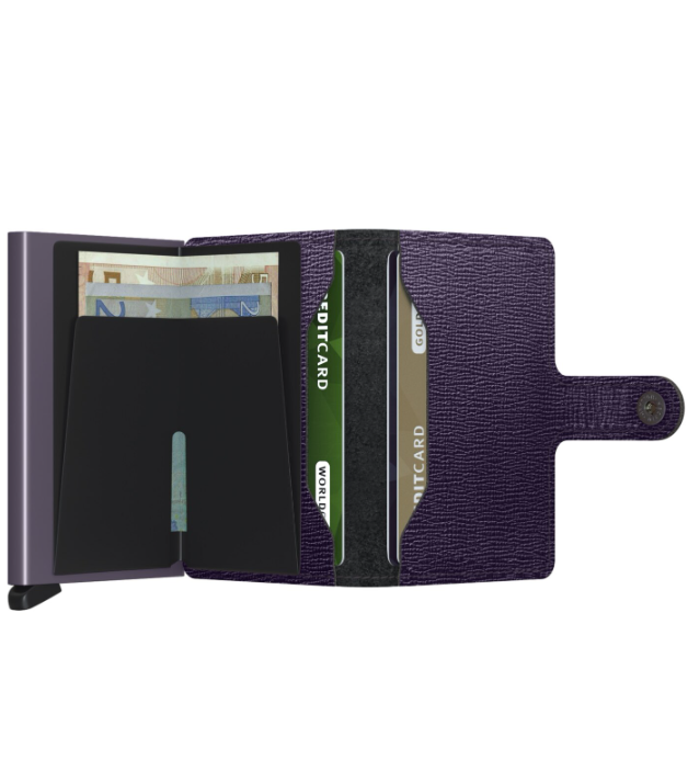SECRID Miniwallet Crisple Purple Leather RFID Wallet SC9609