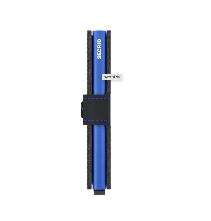 SECRID Miniwallet Matte Black & Blue Leather SC9524