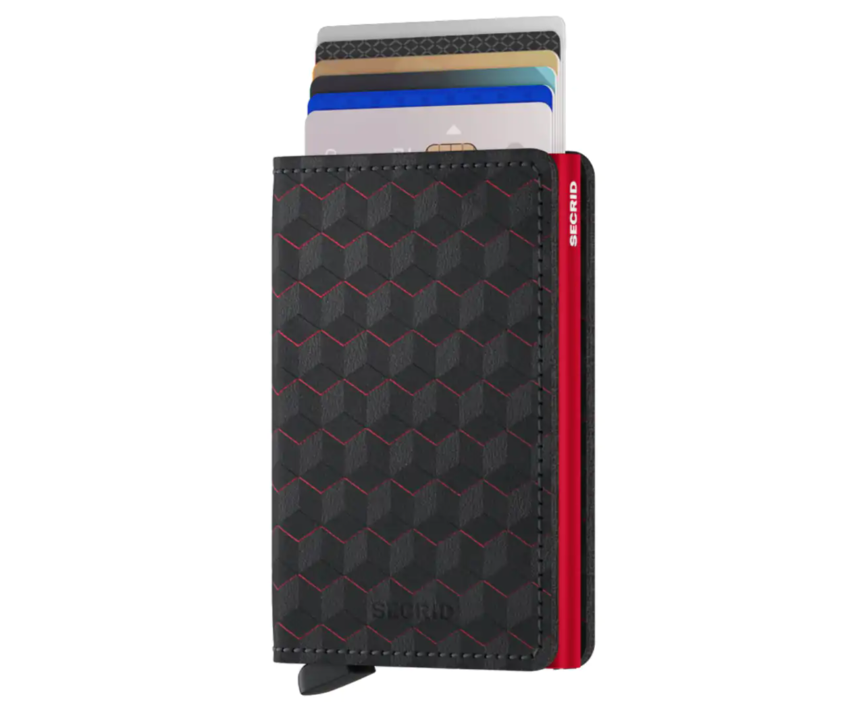 SECRID Slimwallet Optical Black-Red RFID SC9708