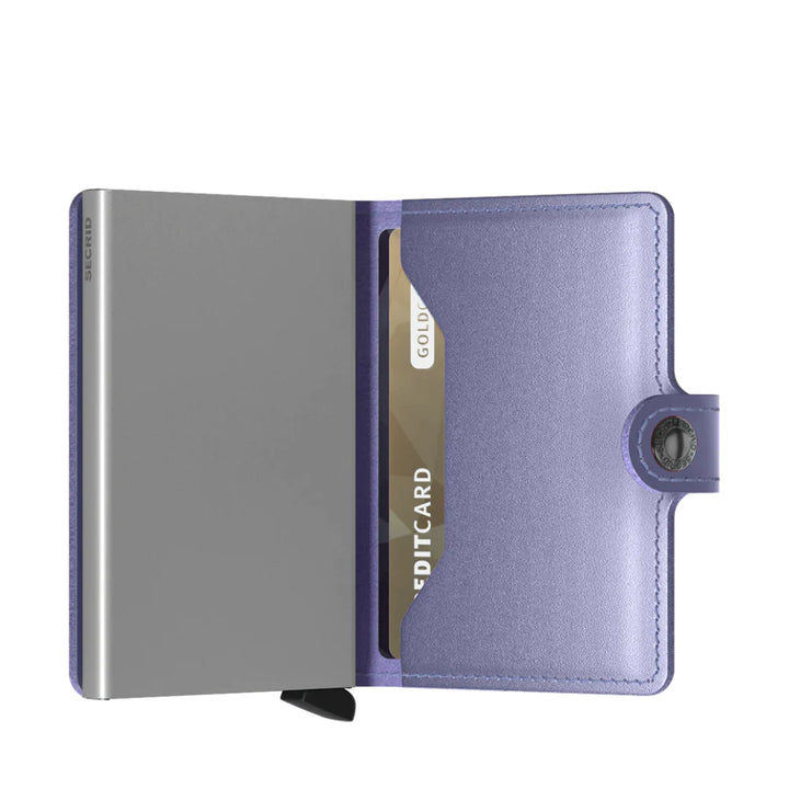 SECRID Miniwallet Metallic Lilac Leather RFID