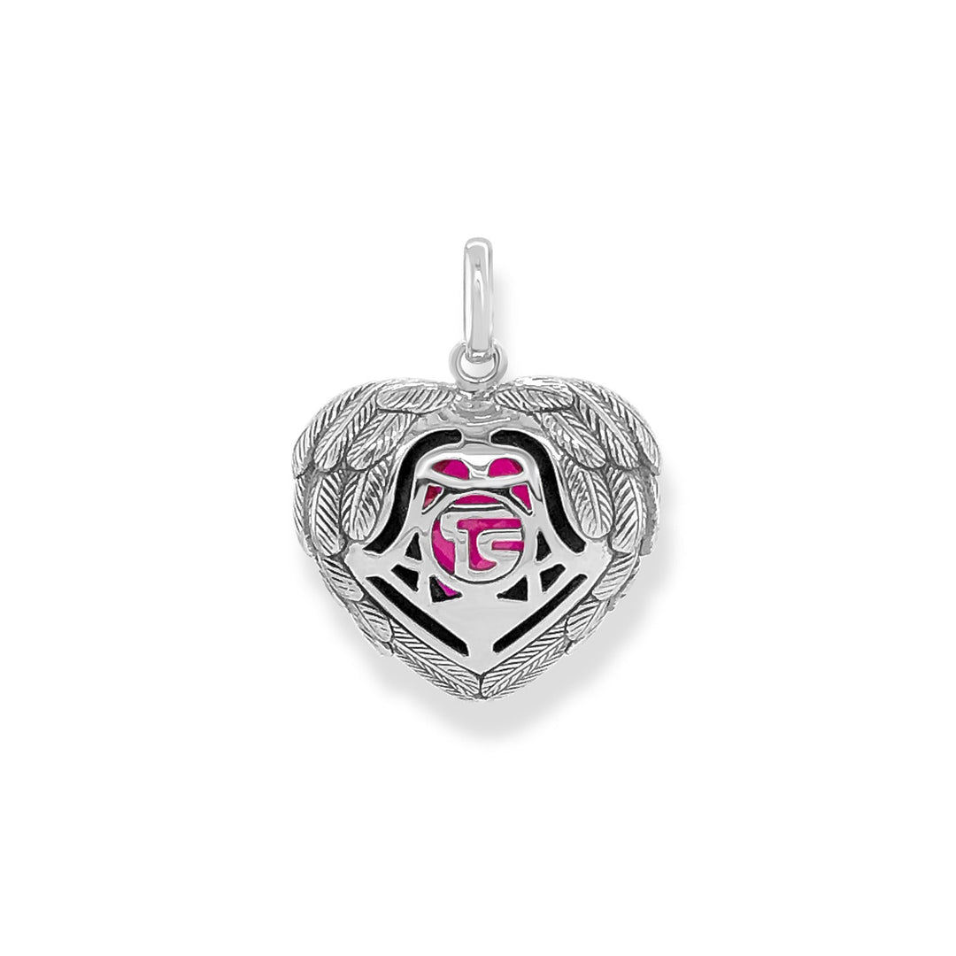THOMAS SABO Charm Pendant Red Feather Heart Small