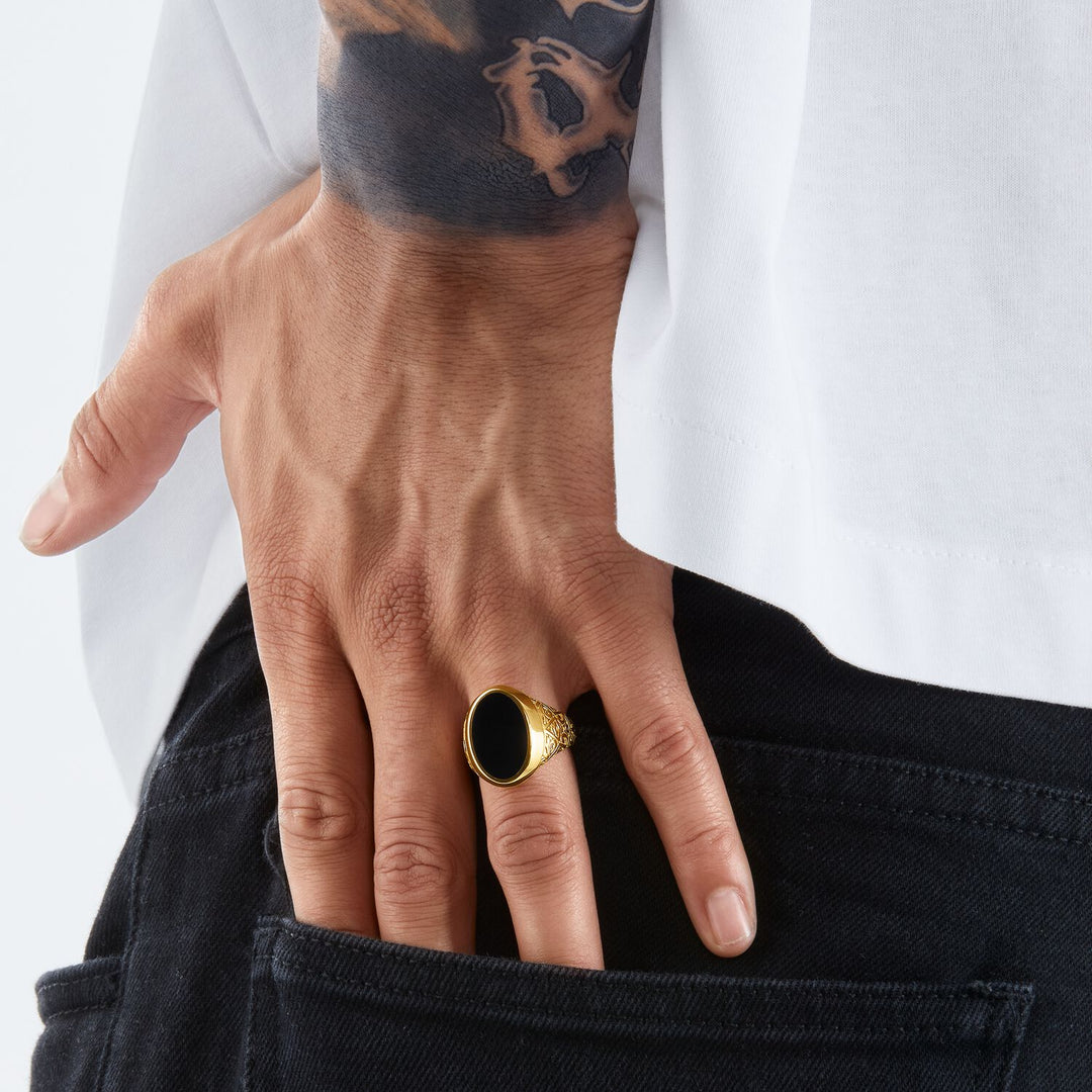 THOMAS SABO Ring Black Gold