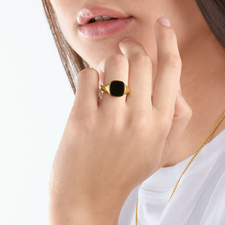THOMAS SABO Ring Classic Black Gold