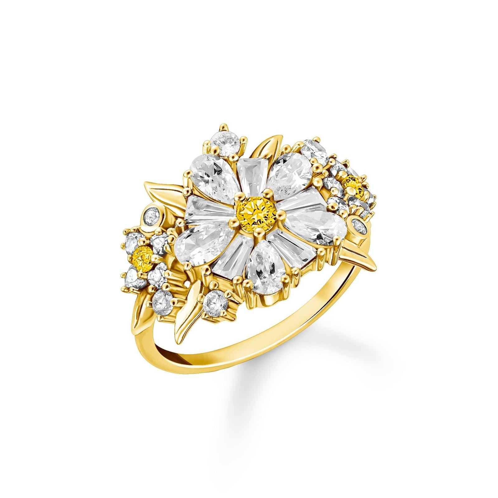 THOMAS SABO Lovely Daisy Cocktail Ring in Gold - B & S Lyncris Jewellers