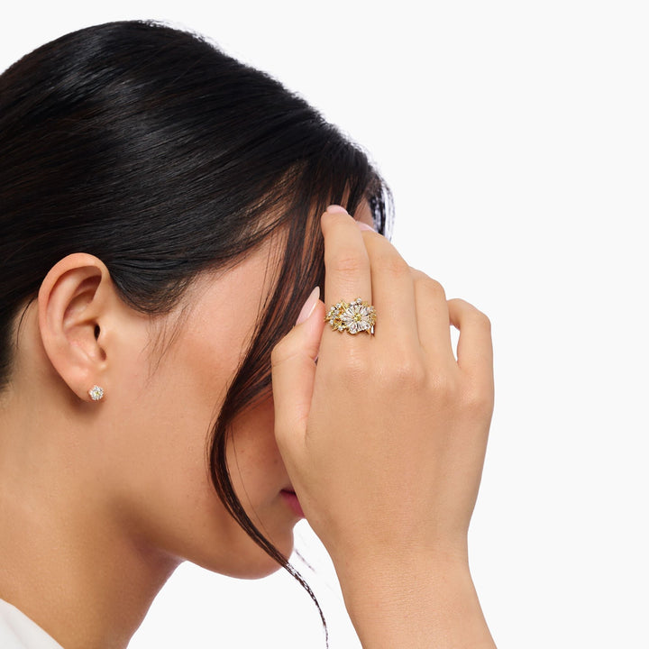 THOMAS SABO Lovely Daisy Cocktail Ring in Gold