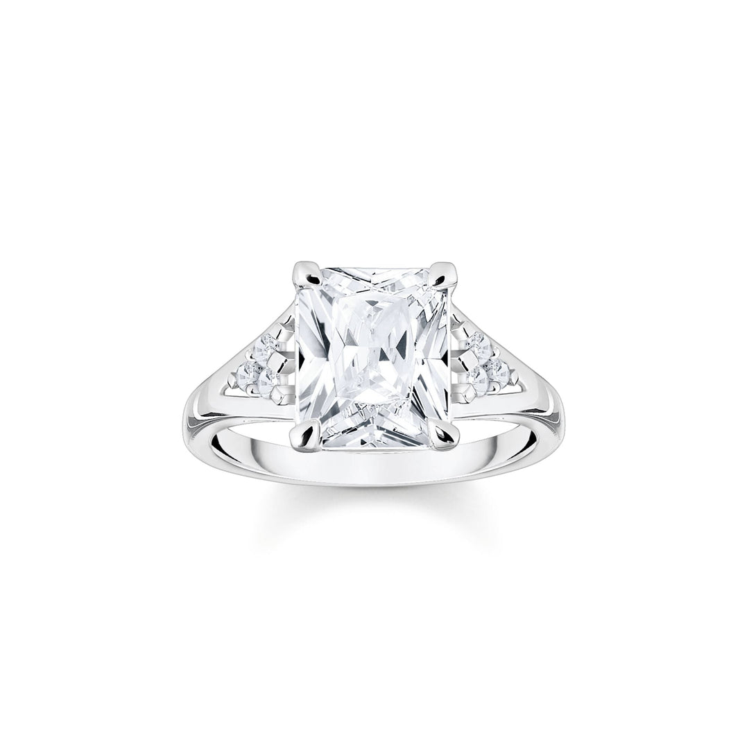 THOMAS SABO Ring White Stone Silver