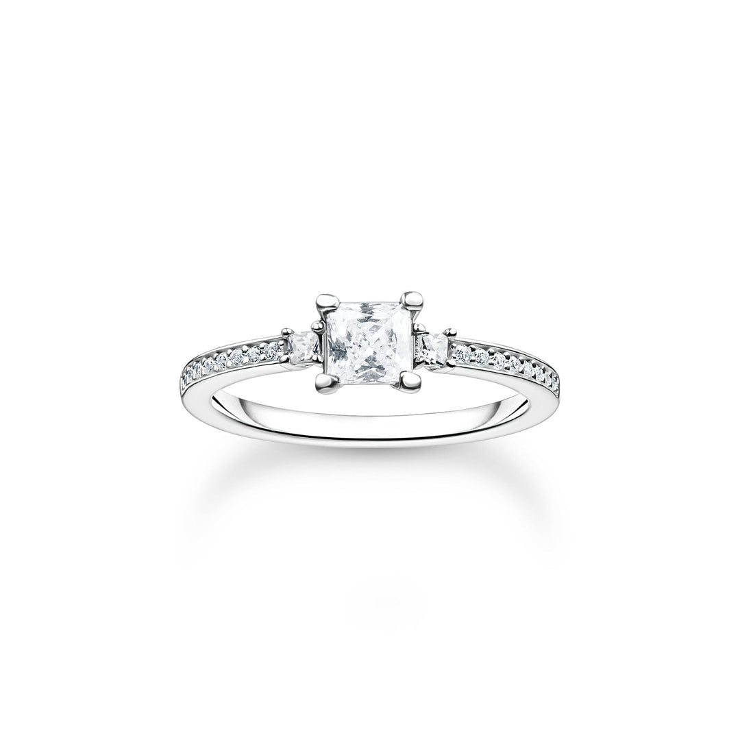 THOMAS SABO Ring pave white stone silver