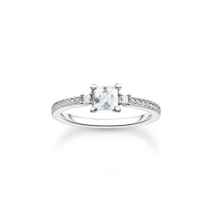 THOMAS SABO Ring pave white stone silver