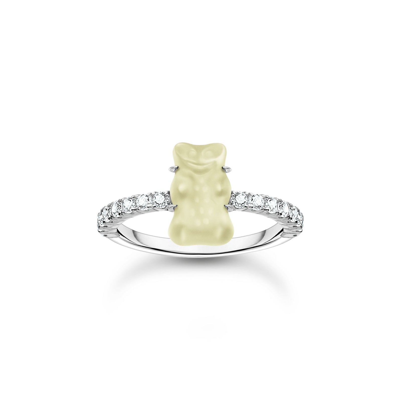 THOMAS SABO Ring with white mini sized goldbears and zirconia - B & S Lyncris Jewellers