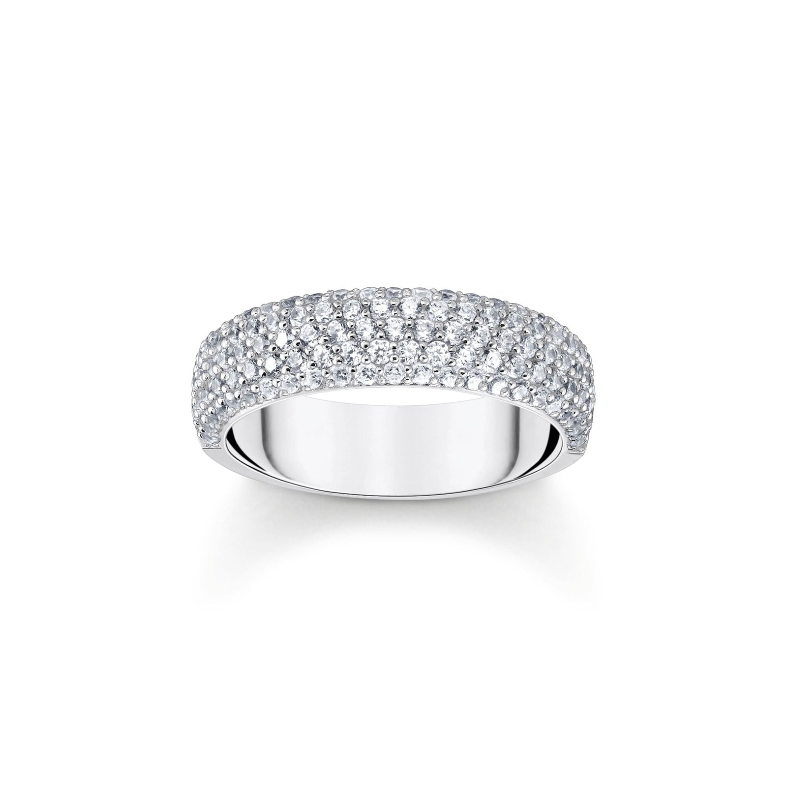 THOMAS SABO Chunky band ring with white zirconia medium - B & S Lyncris Jewellers