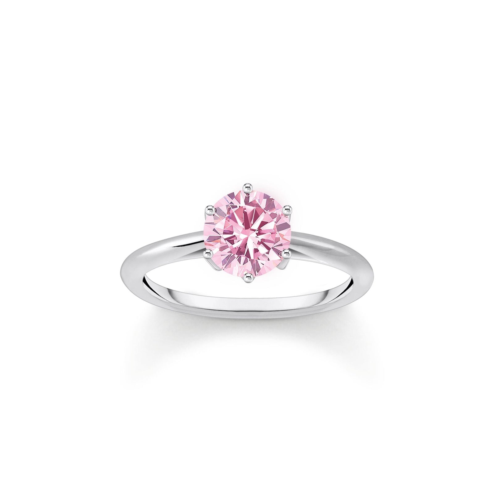 THOMAS SABO Ring with pink zirconia in brilliant cut - B & S Lyncris Jewellers
