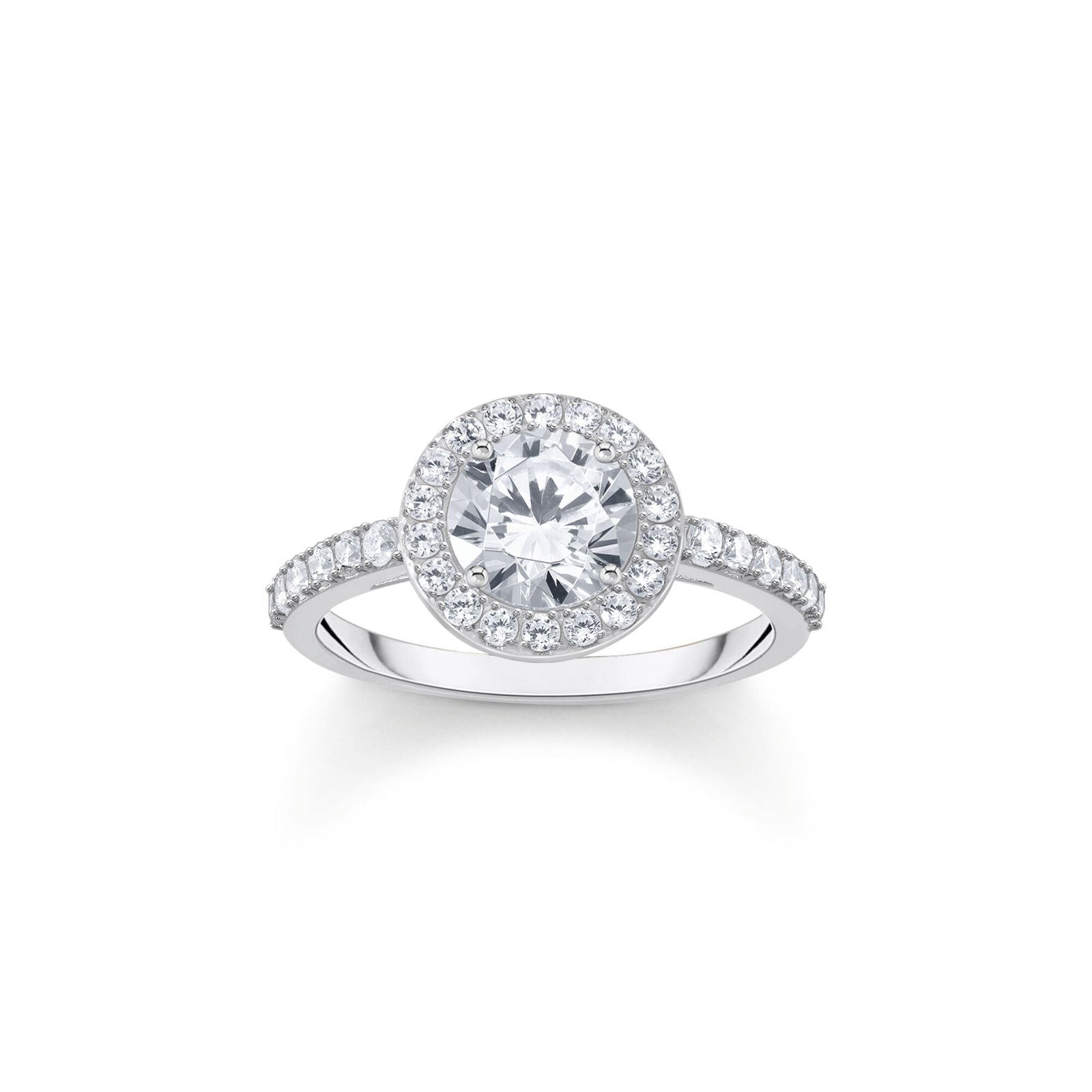 THOMAS SABO Halo ring with white zirconia in brilliant cut - B & S Lyncris Jewellers